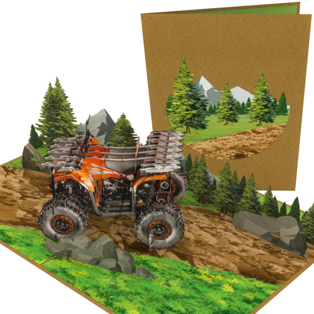 ATV Quad Bike Pop Up Card