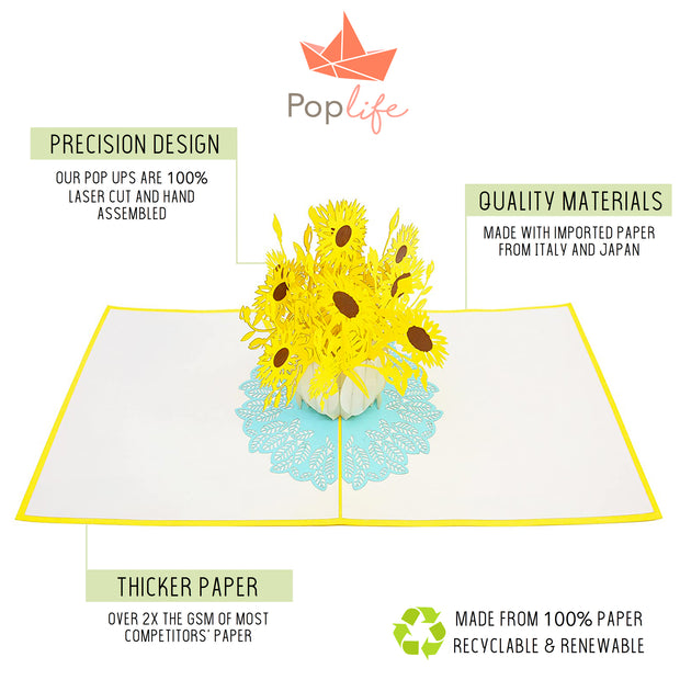 Sunflower Bouquet Pop Up Card