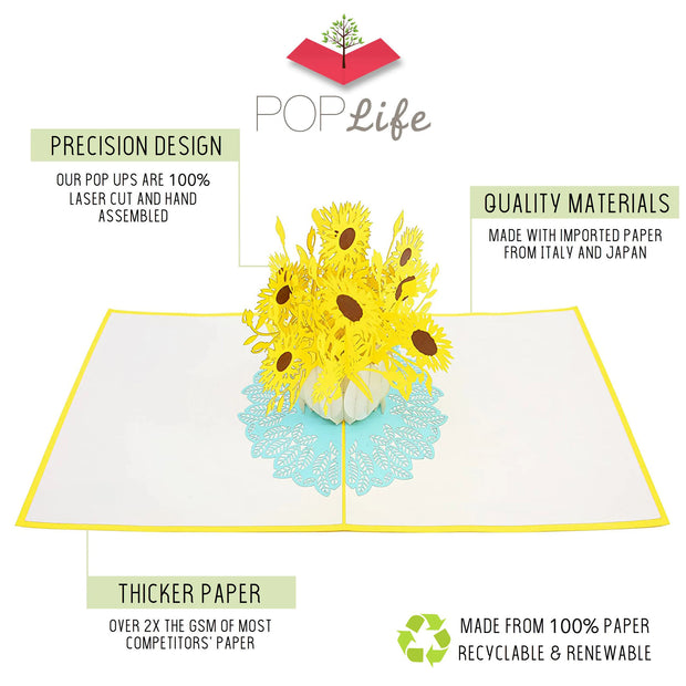 Sunflower Bouquet Pop Up Card