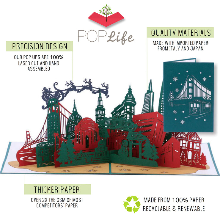 Christmas Town Center Pop Up Card