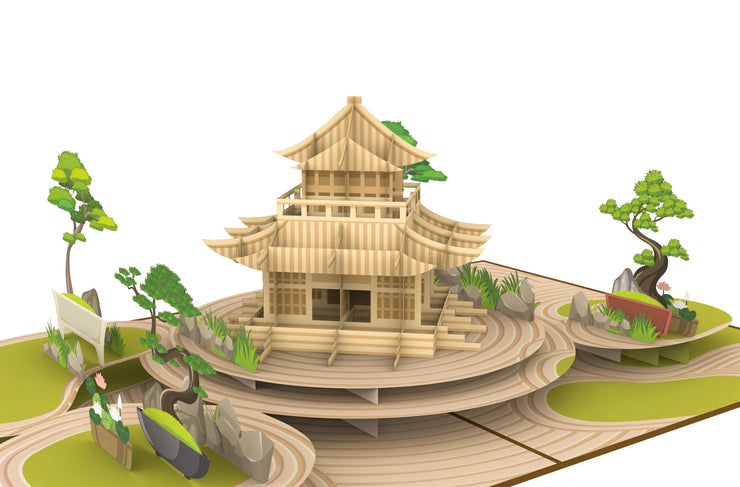 Japanese Zen Garden Pop Up Card