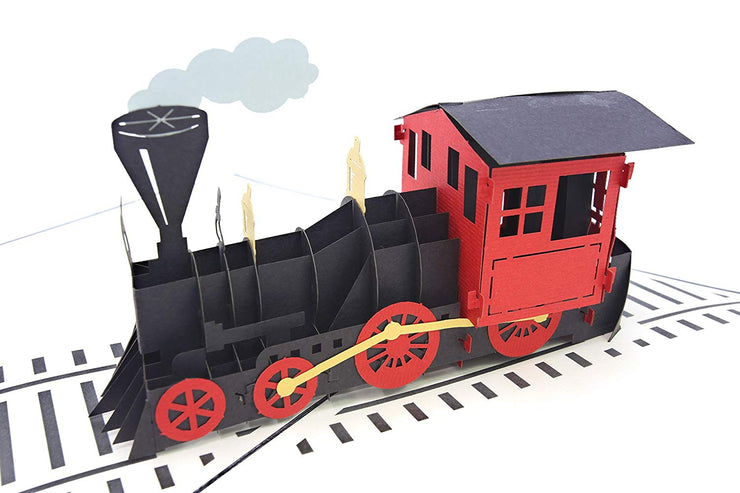 Steam Engine Train Pop Up Card