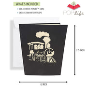 Steam Engine Train Pop Up Card